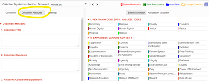 Figure 13: Document Attributes.